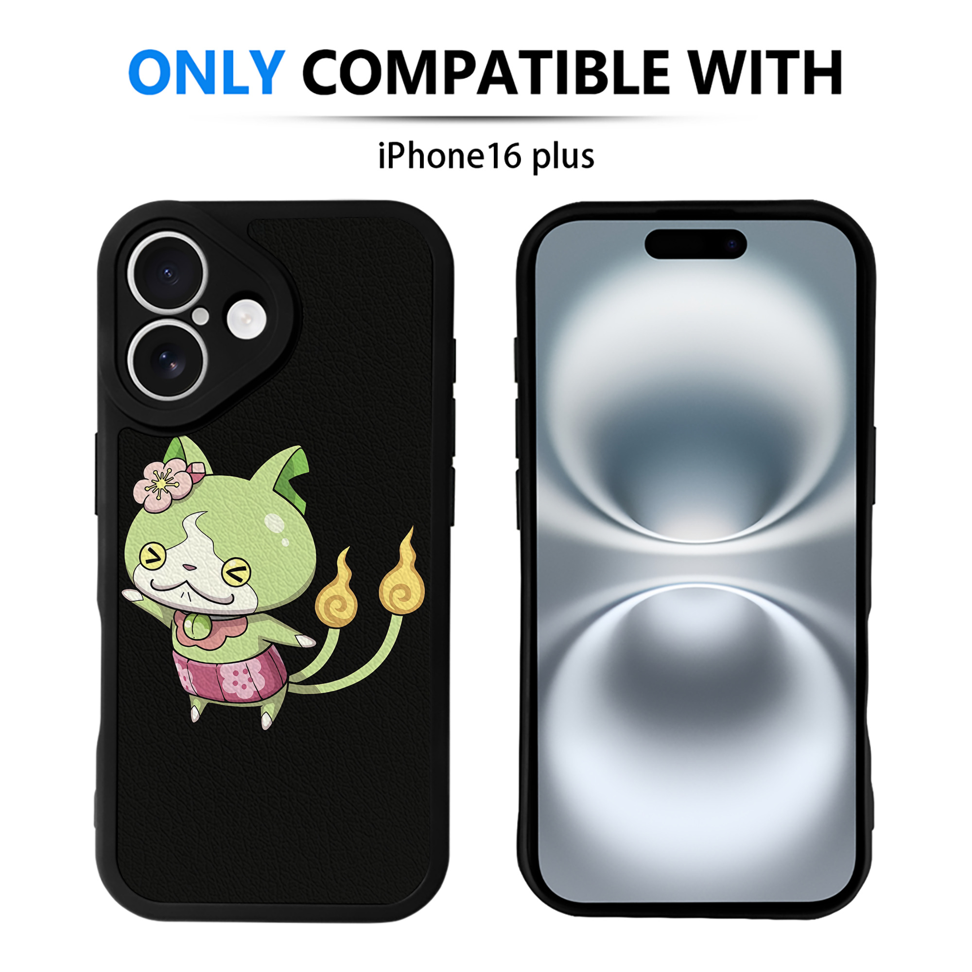 （画像用） 妖怪ウォッチ Yo-kai Watch 【iPhone 16シリーズ対応】シリコンスマホケース（レザー調） 材質：シリコン